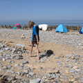 Camping at Forest Park, Cromer, Norfolk - 12th August 2022, Harry roams around on the beach