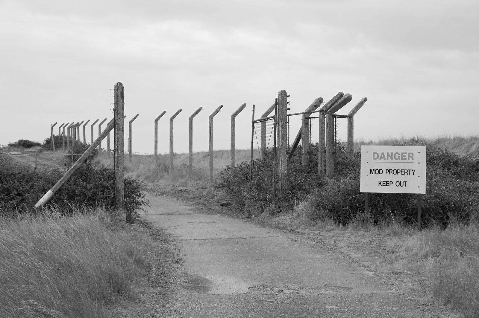 The remains of an MOD fence from A Trip to Orford Ness, Orford, Suffolk - 16th August 2022