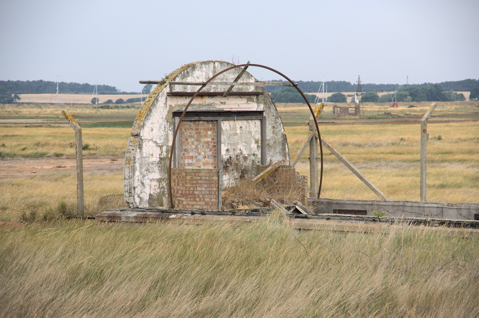 All that remains of an old Nissen hut from A Trip to Orford Ness, Orford, Suffolk - 16th August 2022