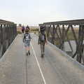 A Trip to Orford Ness, Orford, Suffolk - 16th August 2022, Harry and Fred on the Bailey bridge