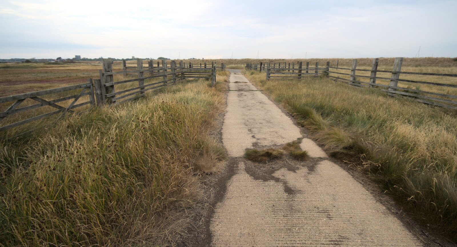 Wooden fences surround the path on the Ness from A Trip to Orford Ness, Orford, Suffolk - 16th August 2022