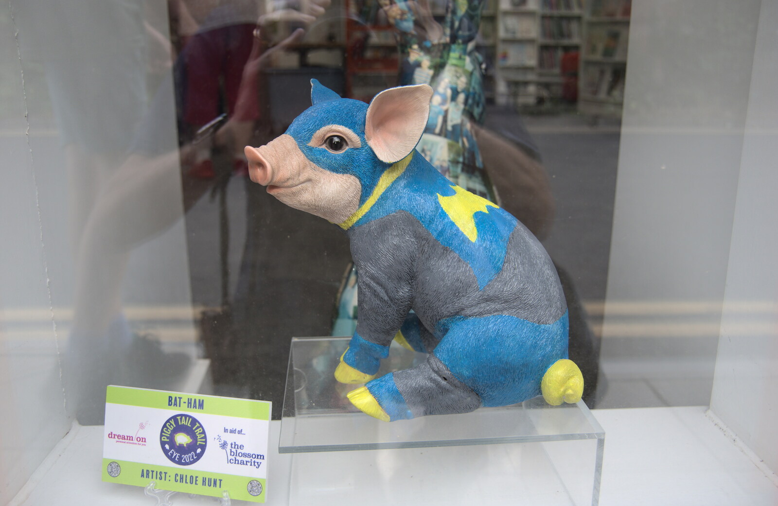 Bat-Ham the piglet in Eye from Art at The Bank, Eye, Suffolk - 17th August 2022