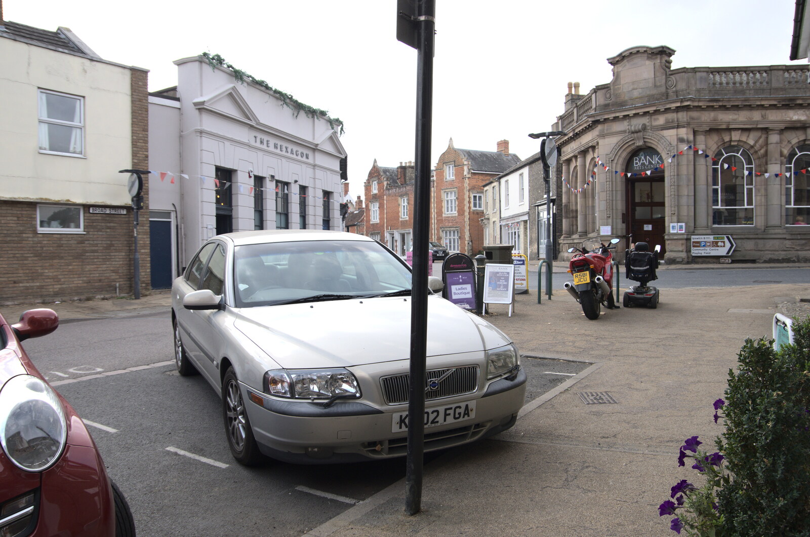 This driver's disability is clearly blindness from Art at The Bank, Eye, Suffolk - 17th August 2022
