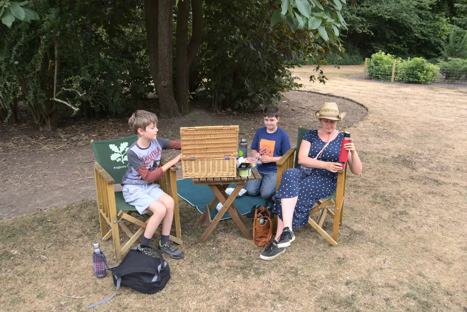 The gang have a picnic, from Anglesey Abbey and a #StandWithUkraine Demo, Cambridge - 24th August 2022