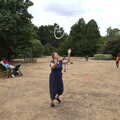 Anglesey Abbey and a #StandWithUkraine Demo, Cambridge - 24th August 2022, Isobel tries juggling with rings