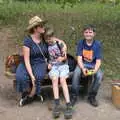 Isobel gives Harry a hug on a bench, Anglesey Abbey and a #StandWithUkraine Demo, Cambridge - 24th August 2022