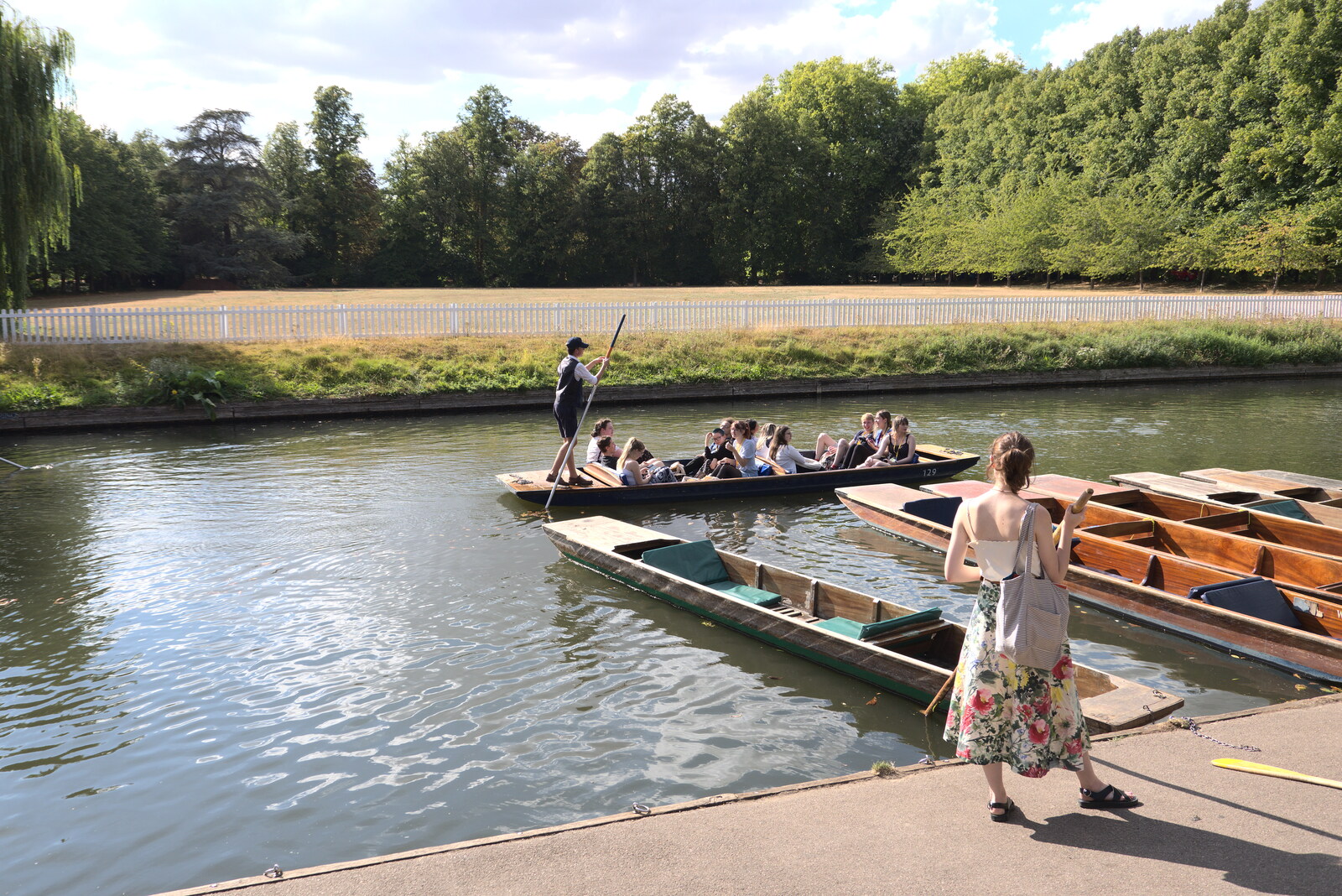 Punting on the Cam from Anglesey Abbey and a #StandWithUkraine Demo, Cambridge - 24th August 2022