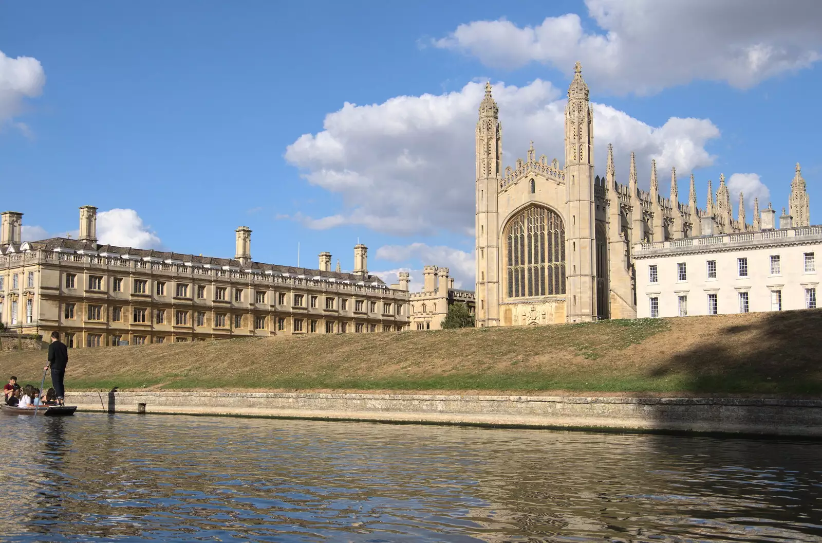 King's College chapel from the Cam, from Anglesey Abbey and a #StandWithUkraine Demo, Cambridge - 24th August 2022