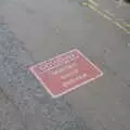 A Covid-19 sign remains on the tarmac, Anglesey Abbey and a #StandWithUkraine Demo, Cambridge - 24th August 2022