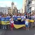 A Stand With Ukraine demo assembles, Anglesey Abbey and a #StandWithUkraine Demo, Cambridge - 24th August 2022