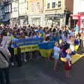 The demo mills around on King's Parade, Anglesey Abbey and a #StandWithUkraine Demo, Cambridge - 24th August 2022