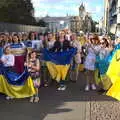 Lots of flags wave around, Anglesey Abbey and a #StandWithUkraine Demo, Cambridge - 24th August 2022