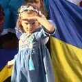 A small girl looks about, Anglesey Abbey and a #StandWithUkraine Demo, Cambridge - 24th August 2022