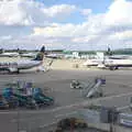 Ruinair planes on the apron, The Flags of Arezzo, Tuscany, Italy - 28th August 2022