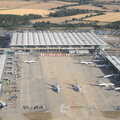 The Flags of Arezzo, Tuscany, Italy - 28th August 2022, The Norman Foster terminal from the air