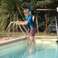 Harry tries out the pool for the first time, The Flags of Arezzo, Tuscany, Italy - 28th August 2022