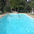 The Flags of Arezzo, Tuscany, Italy - 28th August 2022, The boys are loving the pool