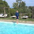 Fred jumps into the pool, The Flags of Arezzo, Tuscany, Italy - 28th August 2022