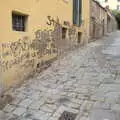 Graffiti on an Arezzo side street, The Flags of Arezzo, Tuscany, Italy - 28th August 2022