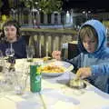 Harry cheeses up his pasta, The Flags of Arezzo, Tuscany, Italy - 28th August 2022