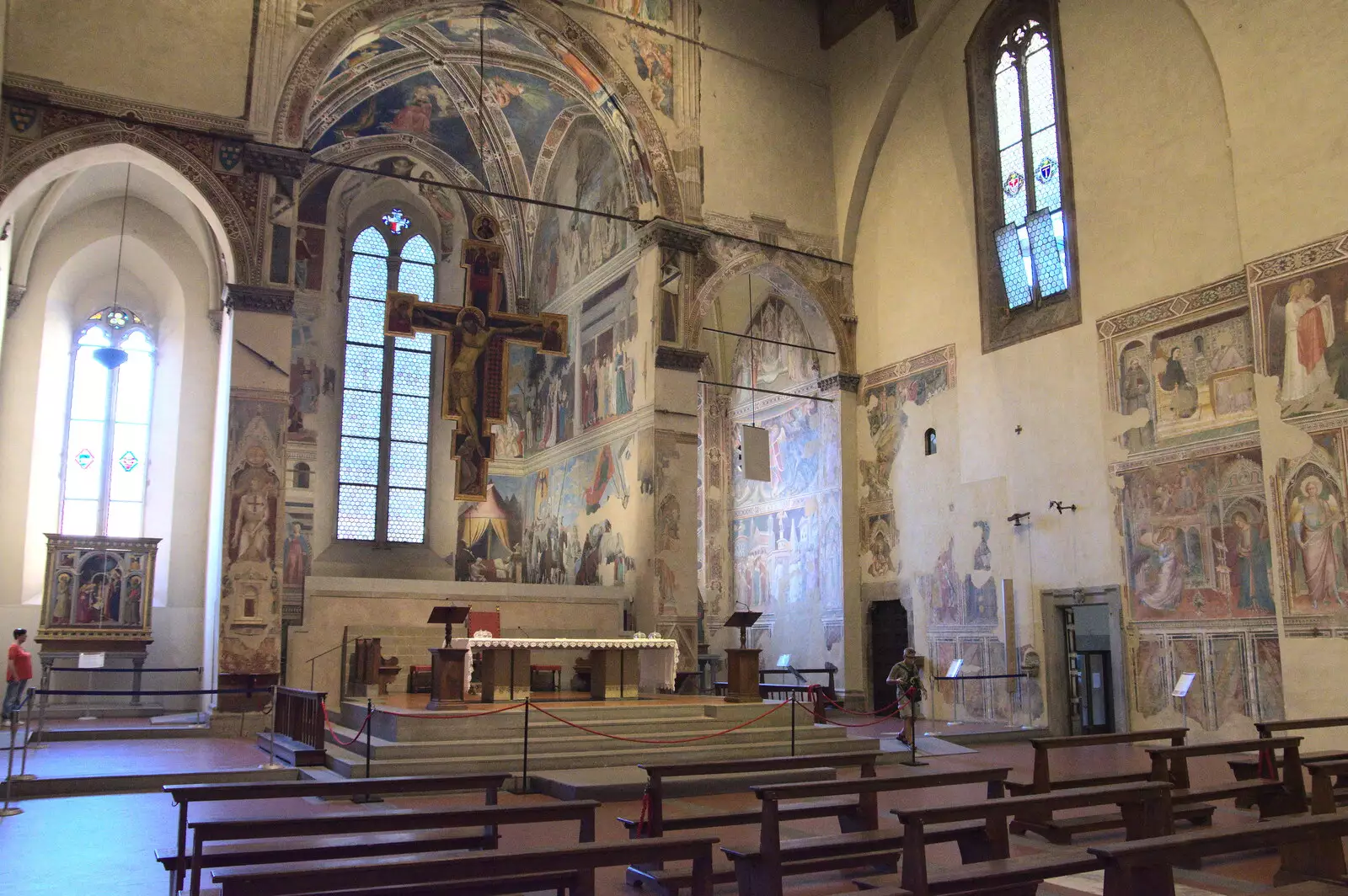 Inside Santa Maria della Pieve, from The Flags of Arezzo, Tuscany, Italy - 28th August 2022