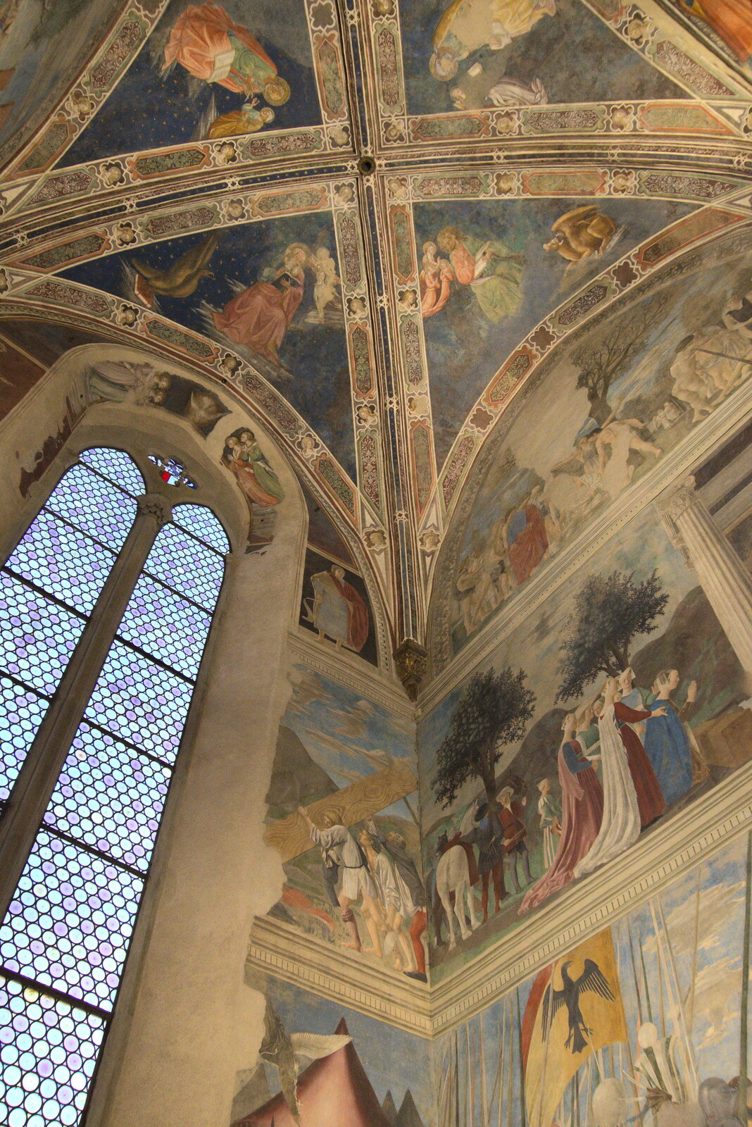 The Flags of Arezzo, Tuscany, Italy - 28th August 2022: Painted ceilings