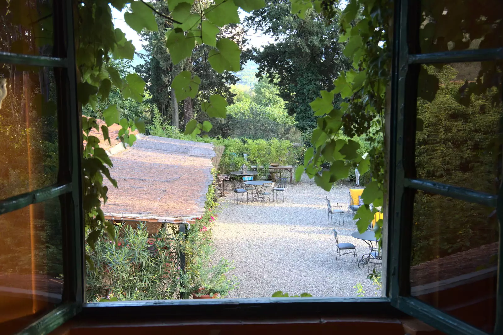 The view from the kitchen, from The Flags of Arezzo, Tuscany, Italy - 28th August 2022