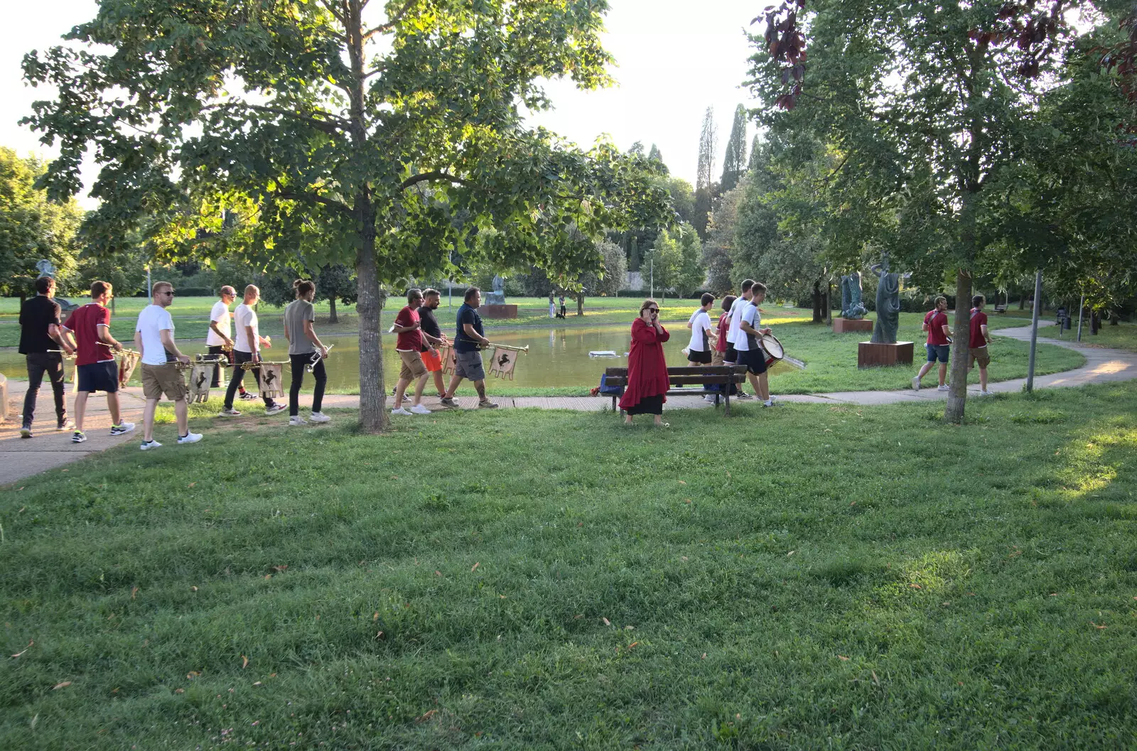 There's a lot of noise in the park, from The Flags of Arezzo, Tuscany, Italy - 28th August 2022