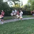 Drums and trumpets as the band practices, The Flags of Arezzo, Tuscany, Italy - 28th August 2022