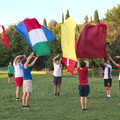 The Flags of Arezzo, Tuscany, Italy - 28th August 2022, More flag-swirling practice