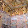 Castiglio Del Lago and Santuario della Verna, Umbria and Tuscany, Italy - 1st September 2022, Ceiling frescos in the Palazzo della Corgna