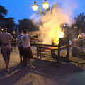 A Day by the Pool and a Festival Rehearsal, Arezzo, Italy - 3rd September 2022, A massive flaming barbeque fire pit