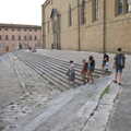 A Day by the Pool and a Festival Rehearsal, Arezzo, Italy - 3rd September 2022, On the steps of Arezzo's cathedral