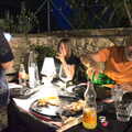 A Day by the Pool and a Festival Rehearsal, Arezzo, Italy - 3rd September 2022, Stefano pours some water