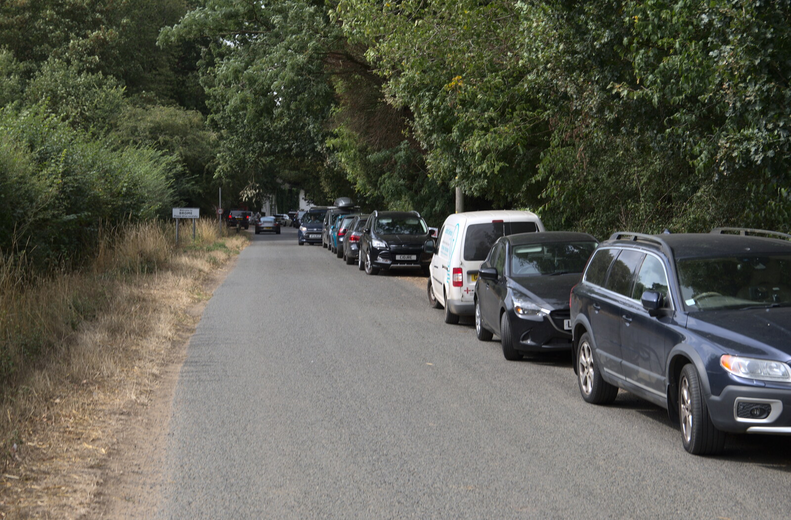 Italian Cars and a Royal Proclamation, Eye, Suffolk - 11th September 2022: It's like rush hour on Brome Street