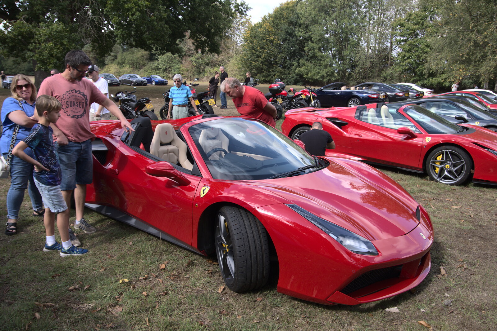 Italian Cars and a Royal Proclamation, Eye, Suffolk - 11th September 2022: There are a few Ferraris