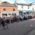 Italian Cars and a Royal Proclamation, Eye, Suffolk - 11th September 2022, Crowds hang around outside the town hall