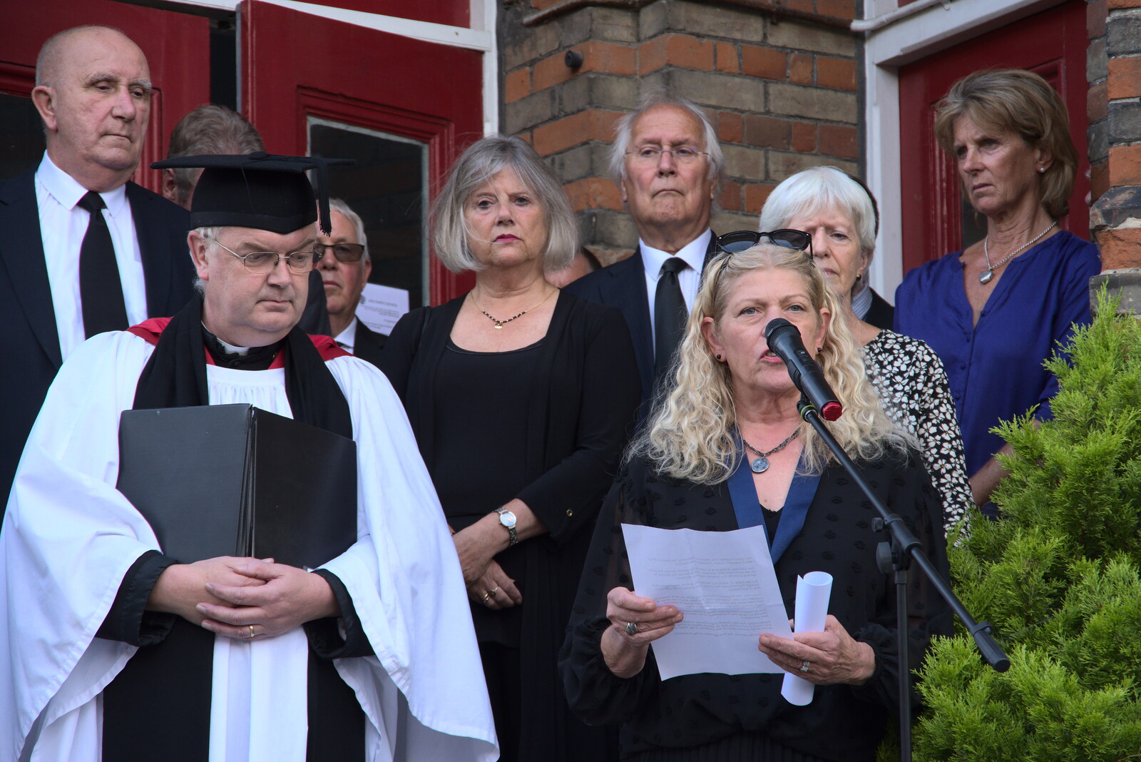 Italian Cars and a Royal Proclamation, Eye, Suffolk - 11th September 2022: The deputy mayor reads out a pre-amble speech