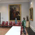 A Heritage Open Day, Eye, Suffolk - 18th September 2022, The boys roam around in the council chambers