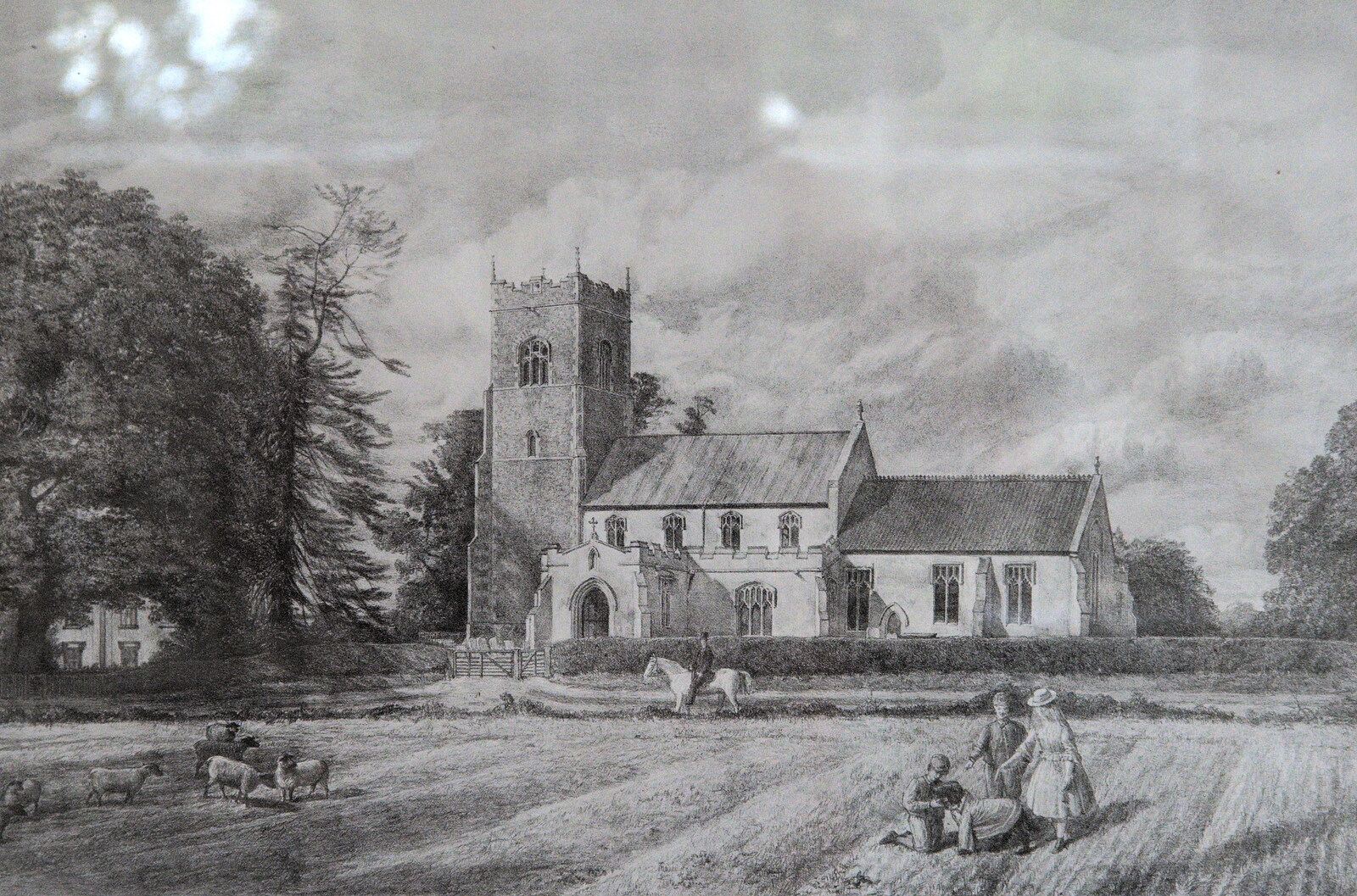 An 1860s engraving of St. Margaret of Antioch from Thrandeston History, and Scouts Duck Race, Eye, Suffolk - 24th September 2022