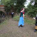 Millie and Soph roam around in costume, Thrandeston History, and Scouts Duck Race, Eye, Suffolk - 24th September 2022