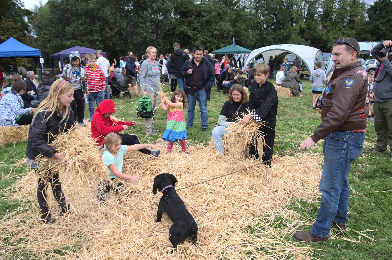 There's a massive pile of straw from Thrandeston History, and Scouts Duck Race, Eye, Suffolk - 24th September 2022