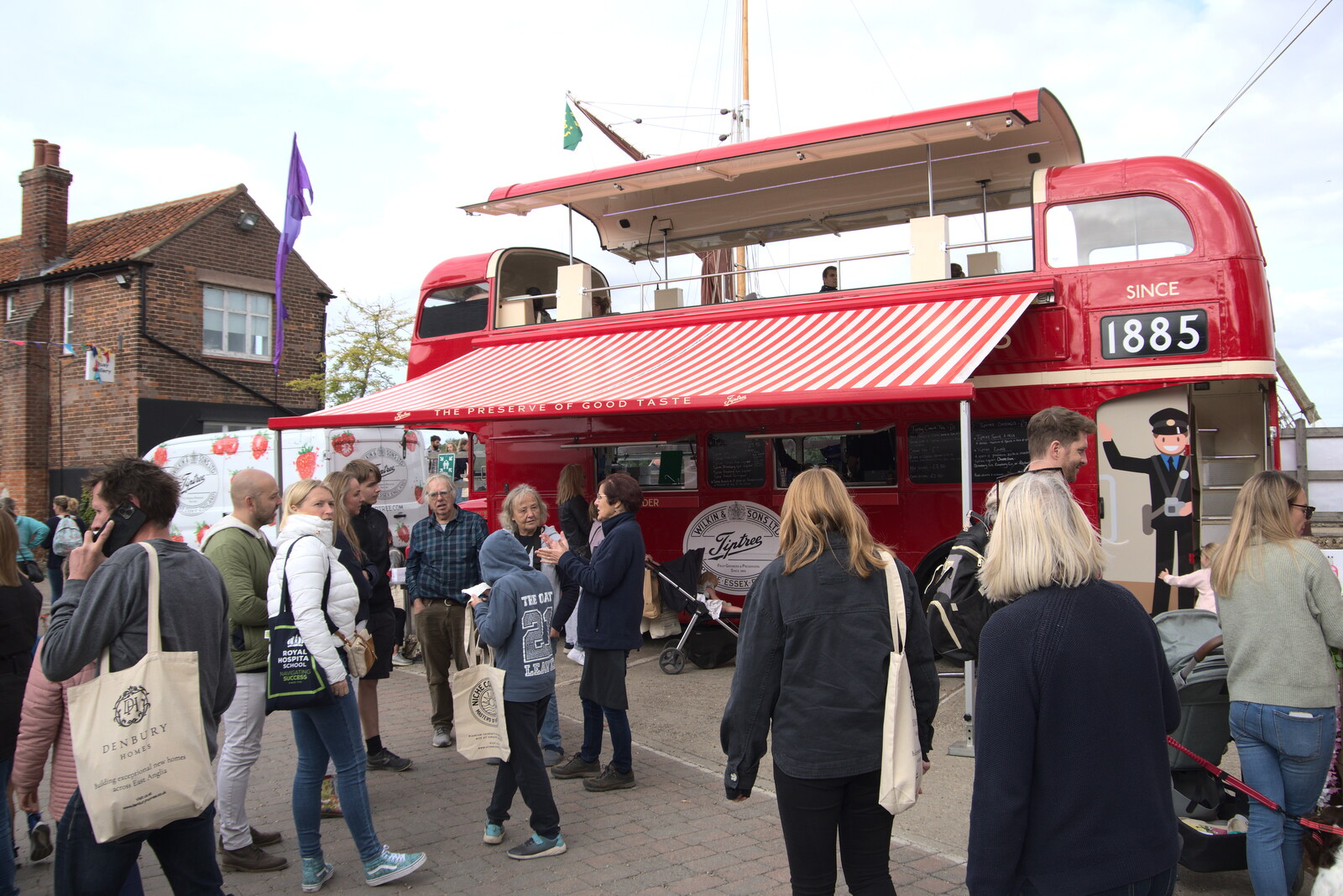 A Routemaster bus has been interestingly converted from The Aldeburgh Food Festival, Snape Maltings, Suffolk - 25th September 2022