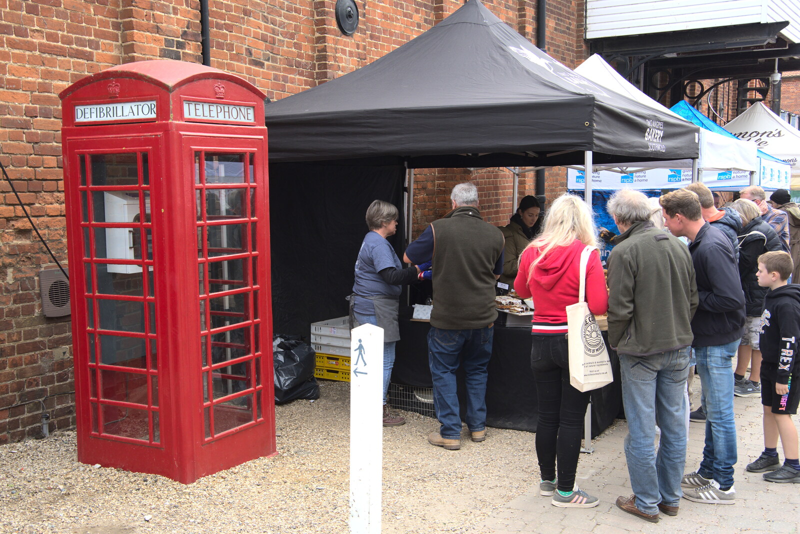 A K6 phone box at Snape Maltings from The Aldeburgh Food Festival, Snape Maltings, Suffolk - 25th September 2022