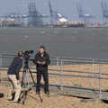 Some kind of TV interview is filmed , A Postcard from Felixstowe, Suffolk - 5th October 2022
