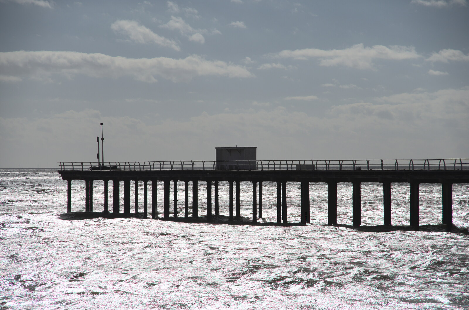 A Postcard from Felixstowe, Suffolk - 5th October 2022: The pier, contra jour