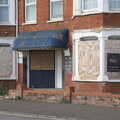 The hotel's derelict front entrance, A Postcard from Felixstowe, Suffolk - 5th October 2022