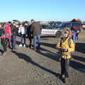 Harry hangs around in the car park, Harry's Scout Hike, Walberswick and Dunwich, Suffolk - 9th October 2022