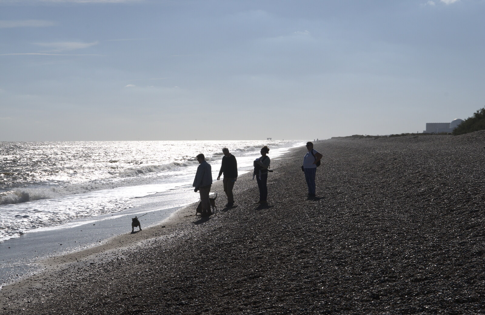 Harry's Scout Hike, Walberswick and Dunwich, Suffolk - 9th October 2022: People on the beach