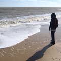 Fred on the beach, Harry's Scout Hike, Walberswick and Dunwich, Suffolk - 9th October 2022